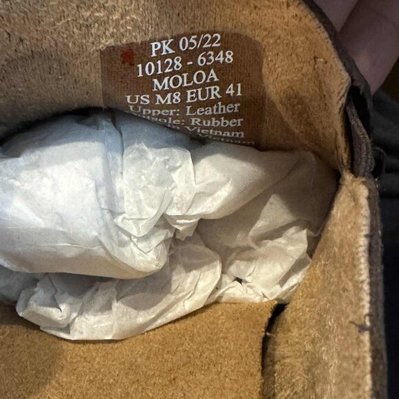 OluKai Moloa Men’s Nubuck Slip-on Loafers Shoes $140 in Dk Wood Dk Java - Picture 16 of 16